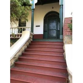 Front steps of Windsor Hall 