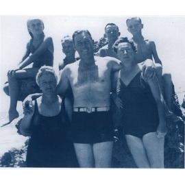 Seven members of the Williams family at North Beach 