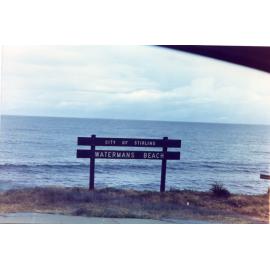 Watermans Beach sign