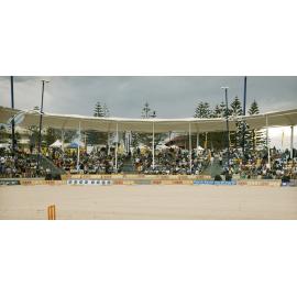 View from pitch towards the Scarborough Amphitheatre at the beach cricket competition at Scarborough Beach in 2007