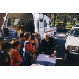 Tuart Hill Primary School Students learn about an Ambulance c1985