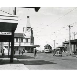 Tram on Civic Corner in Inglewood