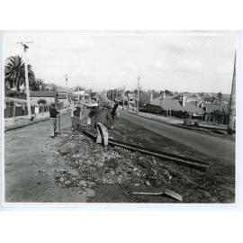 Tram lines being removed from Walcott Street in Mount Lawley