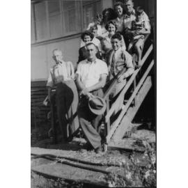 The Bransby family in front of 44 James Street North Beach