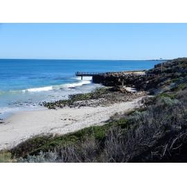 View from road, looking towards North Beach Jetty
