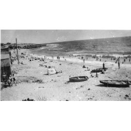 View from North Beach looking south, with boats in foreground