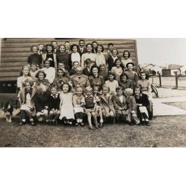 Sunday School group at Methodist church corner York and Kennedy Street Inglewood c1945