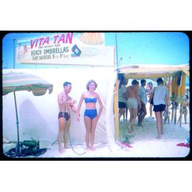 Vita tan sun tan oil business at Scarborough Beach