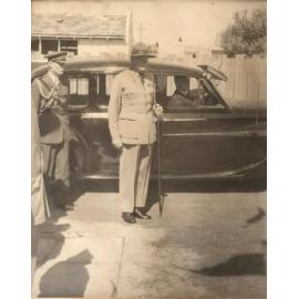 Sir Charles Gardiner arrives to open Weeloc Hall Yokine in 1957