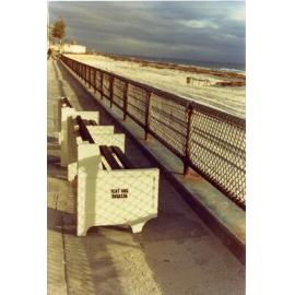 Seating and fencing at Scarborough Beach 