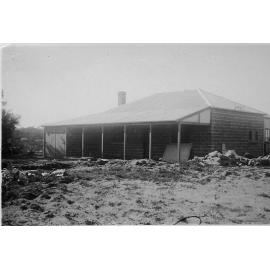 Schultz family home showing garage and back veranda c1937