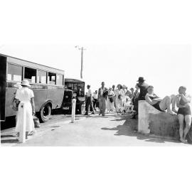 Scarborough Bus Services bus stop at the beach