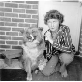 Rae Kolb at family home in Green Street Joondanna and a dog named Laddie