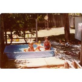 Children enjoying a swim at a family home at Athel Road in Woodlands