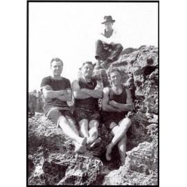 Michael Georgeff, Godel Korsunski and George Georgeff at North Beach c1925