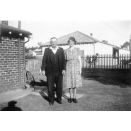 Ned and Annie Healy at back of their home 29 Tyler Street in Osborne Park (Joondana)