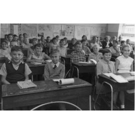 Mrs Mercer's Year 6 and 7 students at Doubleview Primary School in Doubleview in 1957