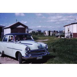 Mr Stergiou sitting in car on the Stergiou market garden, Gwelup