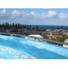 Mount Flora Museum mural looking south