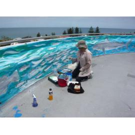 Mount Flora Museum lookout mural with Anne-Marie Pelusey 