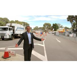 Mayor Mark Irwin at the Balcatta Recycling Centre