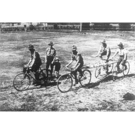 Maylands Boy Scouts with a bicycle stretcher
