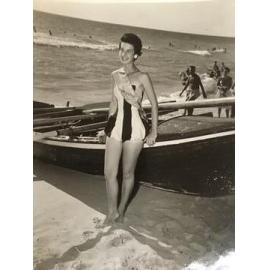 Margaret Taylor winner of the Miss Scarborough competition in Scarborough Beach 1956