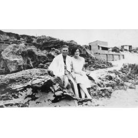 Margaret Kneebone's parents at North Beach