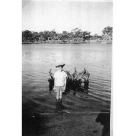 Ligman family member as a child on Lake Gwelup