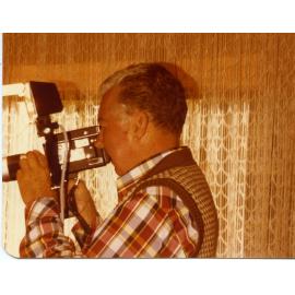 Len Easton with movie camera