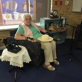 Judith Hyams at her oral history interview at the Blink Photographic Awards 2016