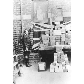 Joe Millard with Maylands State School parcels for the front