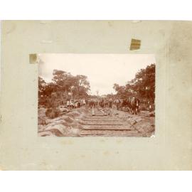 Hamilton Street plank road construction in Osborne Park