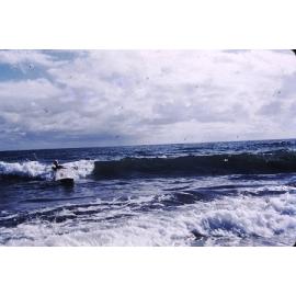 Graeme Arbuckle surfing at Watermans Bay
