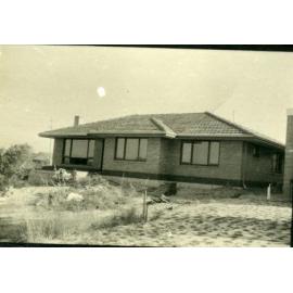 Glenys and Bernard Pennycuick's house under construction at 61 Ventnor Street in Scarborough c1963