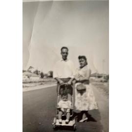 Giovanni and Elda D'Alonzo with son Giuseppe in 1955