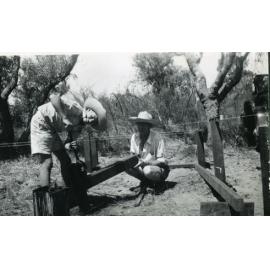 Eric and Bernard Pennycuick building the family home at 6 Corbett Street in Scarborough