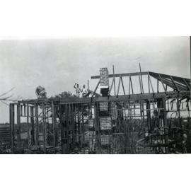 Family home at 6 Corbett Street in Scarborough being built by Eric Pennycuick and son Bernard 