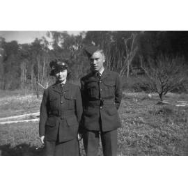 Eleanor Jefferies in WWII Airforce uniform with colleague