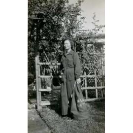 Eleanor Jefferies dressed in Airforce uniform c1943 