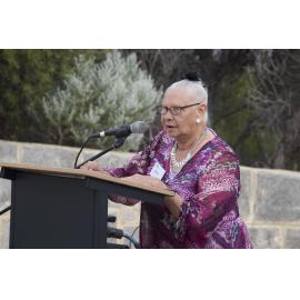 Elder Oriel Green giving Welcome to Country