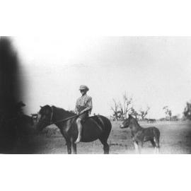 Don Thomas riding bareback in Innaloo