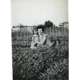 Elvira D'Ercole with daughter Maria in the celery patch