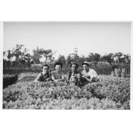 D'Ercole family in their garden
