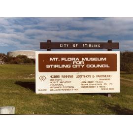 Construction sign on Laurie Strutt reserve 1987