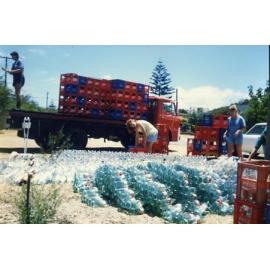 Collecting glass bottles to raise money in North Beach
