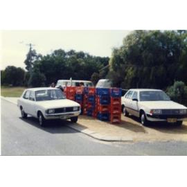 Collecting glass bottles in North Beach to raise money