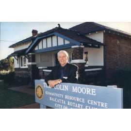 Colin Moore outside the Colin Moore Community Resource Centre