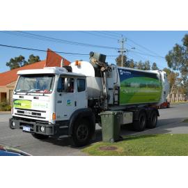 City of Stirling rubbish truck in action photograph 3
