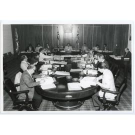 Council meeting in City of Stirling council chambers in 1982